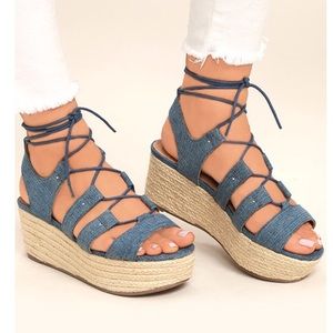 Platform Denim Steve Madden Sandals